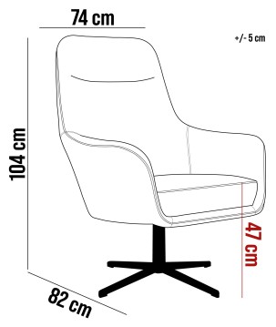 Fotel obrotowy POLO w tkanininie MATT VELVET 38 WERSAL