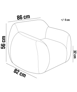 Fotel TEDDY MINI w tkanininie LAPID 86 WERSAL