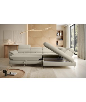 Narożnik EMPOLI L Prawostronny z funkcją spania Prawostronny w ktaninie ARAGON 03 WERSAL