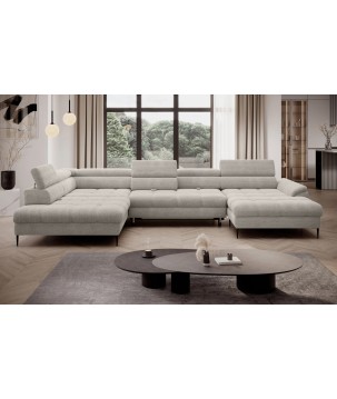 Narożnik EMPOLI XL w układzie U Lewostronny z funkcją spania Lewostronny w ktaninie AUSTIN 03 WERSAL