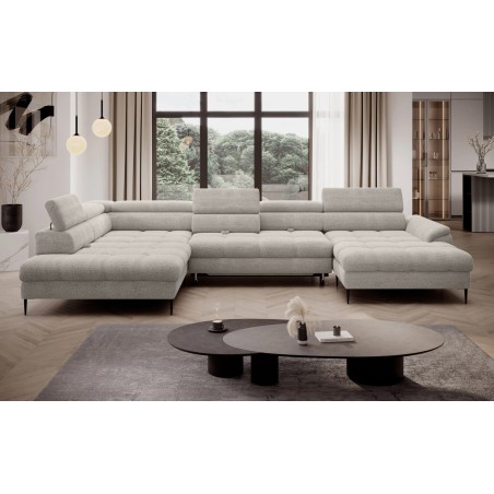 Narożnik EMPOLI XL w układzie U Lewostronny z funkcją spania Lewostronny w ktaninie AUSTIN 03 WERSAL