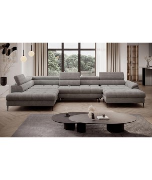 Narożnik EMPOLI XL w układzie U Lewostronny z funkcją spania Lewostronny w ktaninie AUSTIN 20 WERSAL