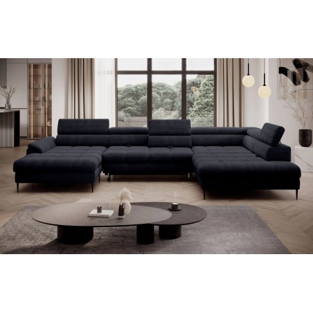 Narożnik EMPOLI XL w układzie U Lewostronny z funkcją spania Lewostronny w ktaninie AUSTIN 20 WERSAL