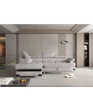 Narożnik EMPORIO L Lewostronny z funkcją spania Lewostronny w ktaninie SERENO 682 WERSAL