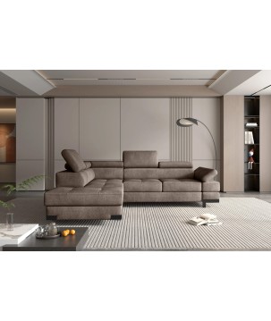 Narożnik EMPORIO L Lewostronny z funkcją spania Lewostronny w ktaninie SERENO 684 WERSAL