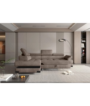 Narożnik EMPORIO L Lewostronny z funkcją spania Lewostronny w ktaninie SERENO 684 WERSAL