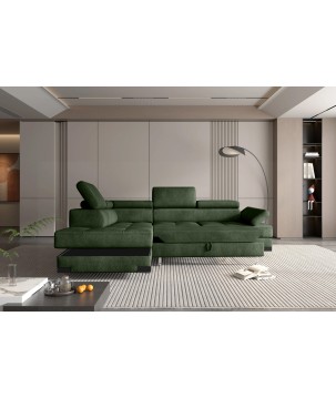 Narożnik EMPORIO L Lewostronny z funkcją spania Lewostronny w ktaninie SERENO 690 WERSAL