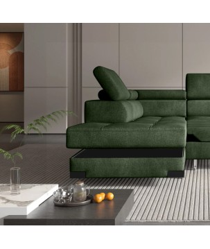 Narożnik EMPORIO L Lewostronny z funkcją spania Lewostronny w ktaninie SERENO 690 WERSAL