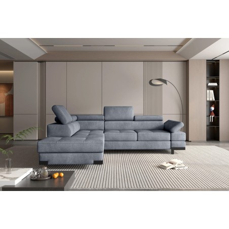 Narożnik EMPORIO L Lewostronny z funkcją spania Lewostronny w ktaninie SERENO 694 WERSAL