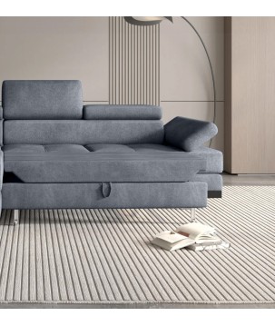 Narożnik EMPORIO L Lewostronny z funkcją spania Lewostronny w ktaninie SERENO 694 WERSAL