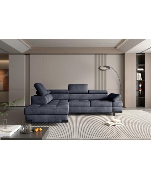 Narożnik EMPORIO L Lewostronny z funkcją spania Lewostronny w ktaninie SERENO 695 WERSAL