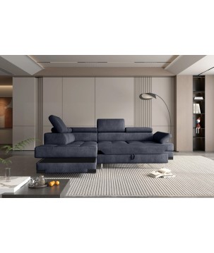 Narożnik EMPORIO L Lewostronny z funkcją spania Lewostronny w ktaninie SERENO 695 WERSAL