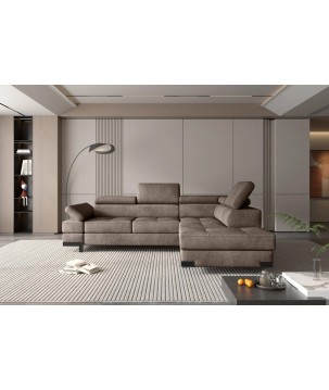 Narożnik EMPORIO L Prawostronny z funkcją spania Prawostronny w ktaninie SERENO 684 WERSAL