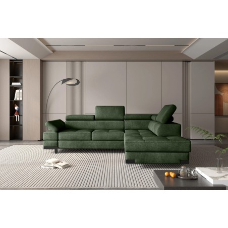 Narożnik EMPORIO L Prawostronny z funkcją spania Prawostronny w ktaninie SERENO 690 WERSAL