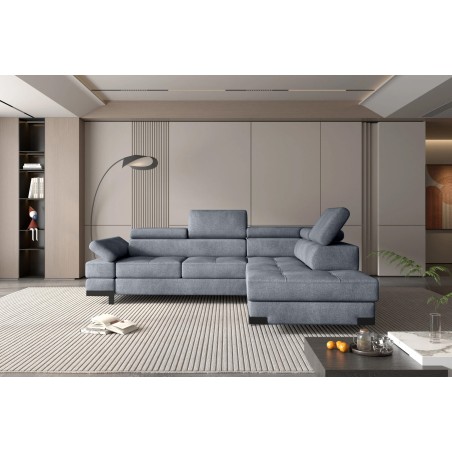 Narożnik EMPORIO L Prawostronny z funkcją spania Prawostronny w ktaninie SERENO 694 WERSAL