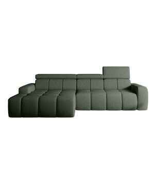 Narożnik ENZO S układ L z elektryczną regulacją siedziska Lewostronny z funkcją spania w ktaninie SORELLA 34 WERSAL