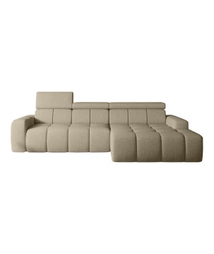 Narożnik ENZO S układ L z elektryczną regulacją siedziska Prawostronny z funkcją spania w ktaninie SORELLA 05 WERSAL