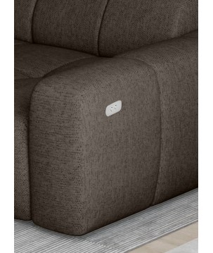 Narożnik ENZO S układ L z elektryczną regulacją siedziska Prawostronny z funkcją spania w ktaninie SORELLA 21 WERSAL