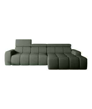 Narożnik ENZO S układ L z elektryczną regulacją siedziska Prawostronny z funkcją spania w ktaninie SORELLA 34 WERSAL