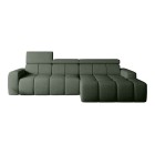 Narożnik ENZO S układ L z elektryczną regulacją siedziska Prawostronny z funkcją spania w ktaninie SORELLA 34 WERSAL