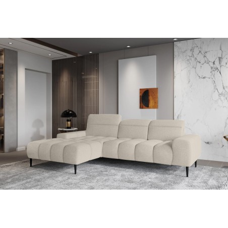 Narożnik GIANO S układ L Lewostronny z elektryczną regulacją siedziska w ktaninie AUSTIN 02 WERSAL