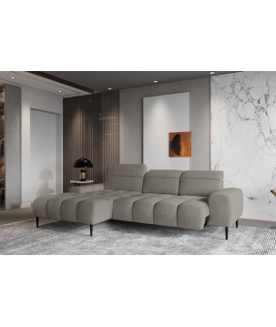 Narożnik GIANO S układ L Lewostronny z elektryczną regulacją siedziska w ktaninie AUSTIN 04 WERSAL