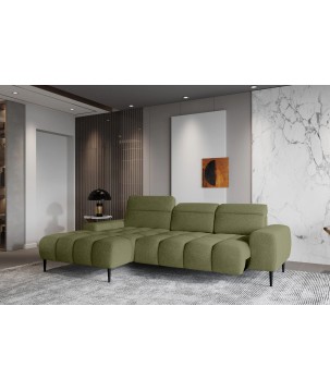 Narożnik GIANO S układ L Lewostronny z elektryczną regulacją siedziska w ktaninie AUSTIN 12 WERSAL