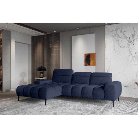 Narożnik GIANO S układ L Lewostronny z elektryczną regulacją siedziska w ktaninie AUSTIN 15 WERSAL