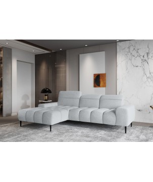 Narożnik GIANO S układ L Lewostronny z elektryczną regulacją siedziska w ktaninie AUSTIN 17 WERSAL