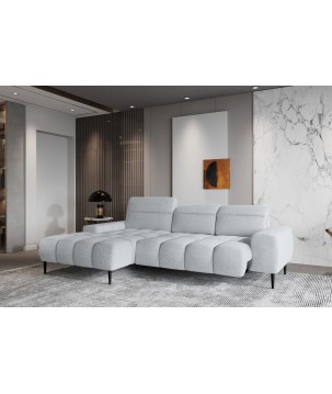 Narożnik GIANO S układ L Lewostronny z elektryczną regulacją siedziska w ktaninie AUSTIN 17 WERSAL