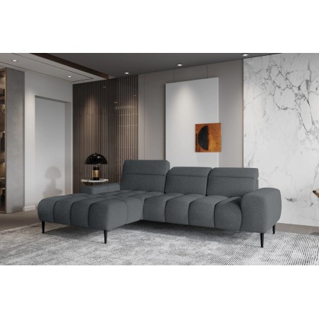 Narożnik GIANO S układ L Lewostronny z elektryczną regulacją siedziska w ktaninie AUSTIN 20 WERSAL