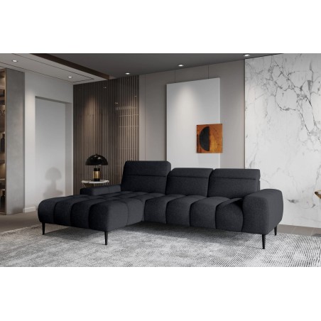 Narożnik GIANO S układ L Lewostronny z elektryczną regulacją siedziska w ktaninie AUSTIN 21 WERSAL