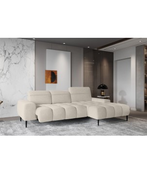 Narożnik GIANO S układ L Prawostronny z elektryczną regulacją siedziska w ktaninie AUSTIN 02 WERSAL