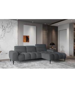 Narożnik GIANO S układ L Prawostronny z elektryczną regulacją siedziska w ktaninie AUSTIN 20 WERSAL