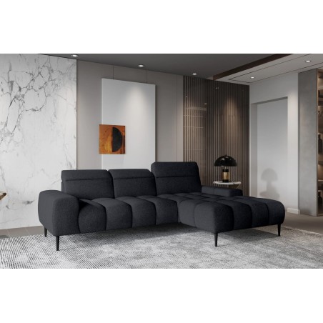 Narożnik GIANO S układ L Prawostronny z elektryczną regulacją siedziska w ktaninie AUSTIN 21 WERSAL