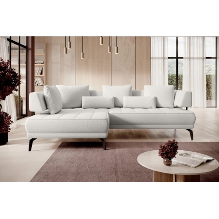 Narożnik GIOTTO L Lewostronnyelektryczna regulacja siedziska tkanina PERFECT HARMONY 02 WERSAL