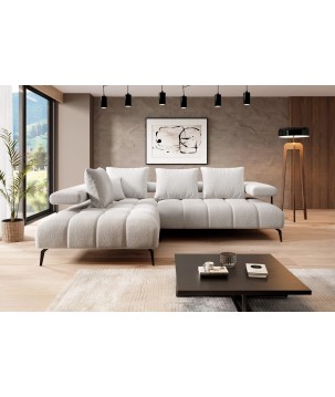 Narożnik MAGNETIC L układ L Lewostronny elektryczna regulacja siedziska tkanina KANSAS WERSAL