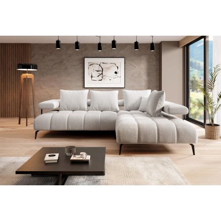 Narożnik MAGNETIC L układ L Prawostronny elektryczna regulacja siedziska tkanina KANSAS WERSAL