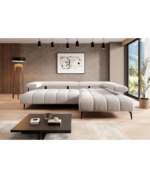 Narożnik MAGNETIC L układ L Prawostronny elektryczna regulacja siedziska tkanina KANSAS WERSAL