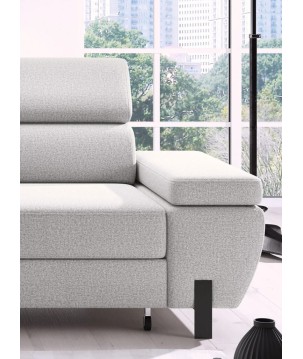 Narożnik MOLINA L układ L Prawostronny z funkcją spania w tkaninie CLOUD WERSAL