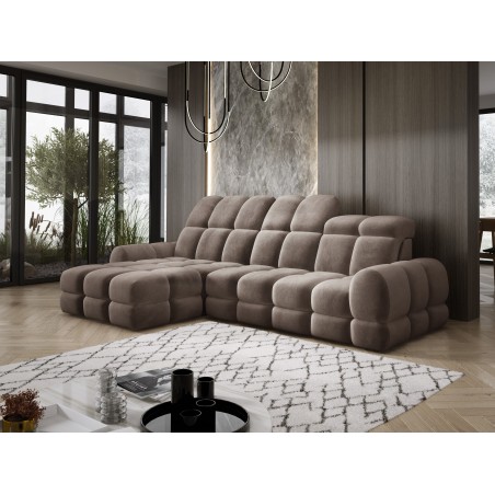 Narożnik TOLLO MINI S Lewostronny Elektryczna regulacja Salvador 03 kolor Brązowy WERSAL