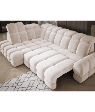 Narożnik TOLLO L Lewostronny Elektryczna regulacja Salvador 01 kolor Kremowy WERSAL