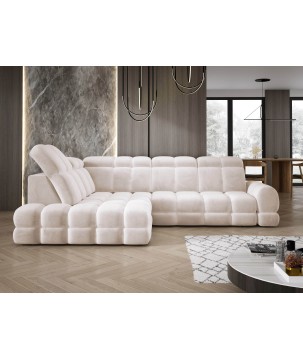 Narożnik TOLLO L Lewostronny Elektryczna regulacja Salvador 01 kolor Kremowy WERSAL