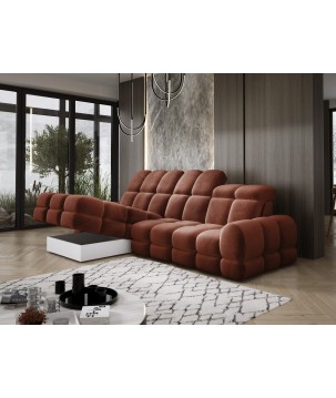 Narożnik TOLLO MINI S Lewostronny Elektryczna regulacja Salvador 07 kolor Rustykalny WERSAL