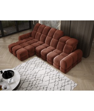 Narożnik TOLLO MINI S Lewostronny Elektryczna regulacja Salvador 07 kolor Rustykalny WERSAL