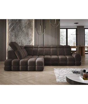 Narożnik TOLLO L Lewostronny Elektryczna regulacja Salvador 04 kolor Szary WERSAL