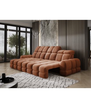 Narożnik TOLLO MINI S Lewostronny Elektryczna regulacja Salvador 08 kolor Pomarańczowy WERSAL