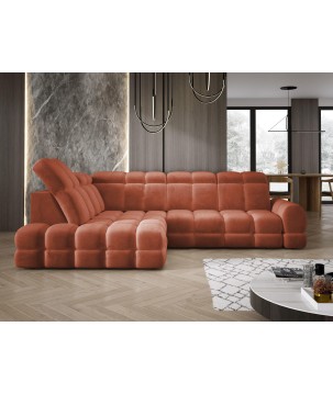 Narożnik TOLLO L Lewostronny Elektryczna regulacja Salvador 07 kolor Rustykalny WERSAL