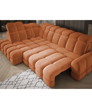 Narożnik TOLLO L Lewostronny Elektryczna regulacja Salvador 08 kolor Pomarańczowy WERSAL