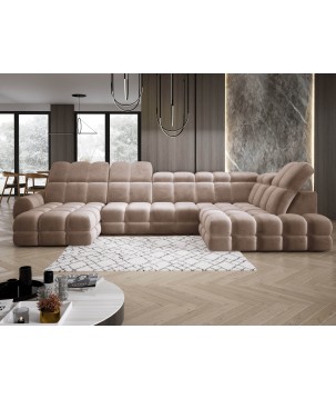 Narożnik TOLLO XL Prawostronny Elektryczna regulacja Tkanina SALVADOR 03 WERSAL